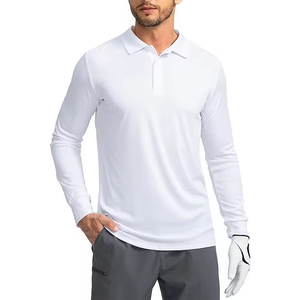 Polo à manches longues pour homme, personnalisé, respirant, à séchage rapide, en tricot boutonné, de haute qualité, avec poche, t-shirts polo pour homme - Product Image 2
