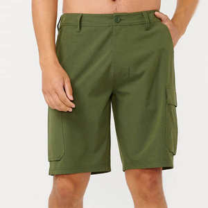 Pantalones Cortos Cargo de Verano para Hombre, 100% Algodón, Color Sólido, Elásticos, Personalizables, Estilo Urbano, Transpirables y de Secado Rápido, Nueva Llegada 2026 - Product Image 1