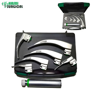 Lames de laryngoscope à fibres optiques à prix de gros 000, 1, 2, 3, 4 avec poignée manuelle en acier inoxydable allemand, certifiées CE ISO pour ORL - Product Image 5