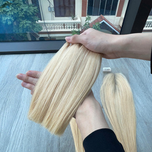Extensions de cheveux blonds pour la confection de perruques avec closure, qualité Super Double Drawn, cheveux vietnamiens de haute qualité, très demandés, cheveux humains. - Product Image 3