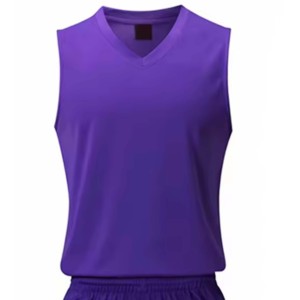 Custom Sublimation Printed for Pink Gradient Basketball Jersey Set V-Neck Sleeveless Moisture Wicking Elastic Waist <b>Shorts</b> - Product Image 3