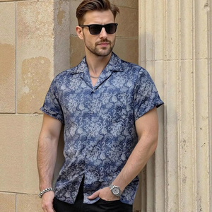 Camisa con estampado de tucán para hombre, camisa hawaiana de manga corta, informal, para playa tropical, con botones, top floral colorido de verano, camisa de verano para hombre - Product Image 1