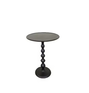 Mesa de Centro Redonda Contemporánea de Metal Decorativa con Tapa de Mármol, Mesas Decorativas para Interiores de Estilo Herencia y Hoteles - Product Image 2