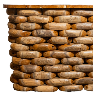 Mesa de Centro ARTERRA de Lujo, Hecha a Mano con Madera de Teca, Diseño Rústico Moderno para Sala de Estar - Product Image 3