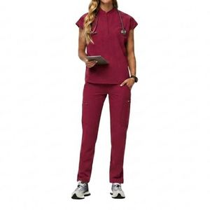 Custom Nurse <b>Scrubs</b> <b>Set</b> Breathable Medical Uniform Comfortable Hospital Workwear OEM Apparel Manufacturer Nurse <b>Scrubs</b> <b>Set</b> - Product Image 3