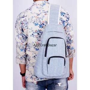 Sac à dos artisanal unisexe de taille moyenne en toile 100% coton, vintage, léger, 20L, pour affaires, quotidien, camping, natation, avec bandoulière arquée - Product Image 5