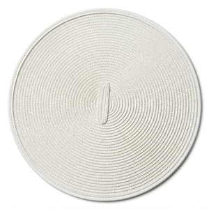 <b>Round</b> Woven Jute <b>Placemat</b> With Leather Lining Natural Eco-Friendly Table Mat Indoor Home Decor premium Quality - Product Image 4