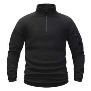 Unisex Quarter Zip Sports Jacket Breathable Long Sleeve Workout <b>Pullover</b> Track Jacket For <b>Men</b> Mid Layer Zip Long Sleeve Jacket - Product Image 3