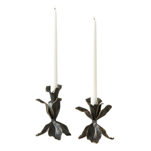 <b>Brass</b> <b>Candlestick</b> Holder Flower Design Durable Metal Home Decoration Twin Taper Holders Use For Home Restaurant Decoration - Product Image 1