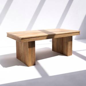 Table à manger Vandana Zentrix en bois de mangue avec design contemporain massif fait main - Product Image 4