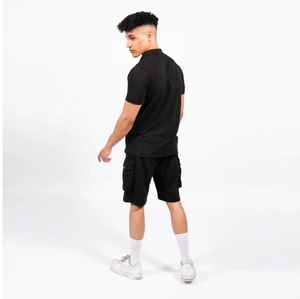 Ensemble Polo et Short Cargo pour Homme en Coton Confortable pour l'Été, Style Urbain, Respirant, Séchage Rapide, Logo Personnalisé, Vente en Gros - Product Image 3
