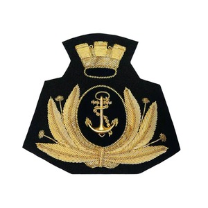 Badge de blazer brodé sur mesure en fils de bullion / Badges brodés à la main en fils de bullion dorés personnalisés, vente en gros à prix abordable - Product Image 5