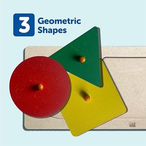 Mini Hojas Montessori, Juguetes para Bebés, Rompecabezas Coloridos de 3 Formas, Juguetes para Bebés de 6 a 12 Meses, 1, 2 y 3 Años - Product Image 4