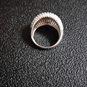 Bague unisexe en platine avec zircon et pierres précieuses, sertie pavé, bijoux personnalisables pour Noël, anniversaire, fiançailles, mariage, fête, taille sur mesure - Product Image 4