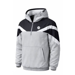 Veste coupe-vent à capuche pour homme, fermeture éclair quart de tour, color block, poches latérales, vêtement d'hiver respirant et léger, longueur intégrale - Product Image 2