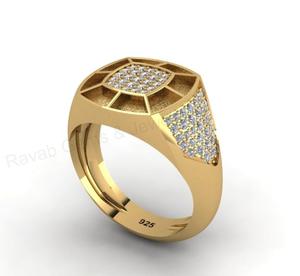 Solid 925 Silver 14mm Cushion Mens Blank Bezel Signet <b>Ring</b> Pave CZ 14k Gold Plated Keepsake Breastmilk <b>Ashes</b> Resin DIY Jewelry - Product Image 4