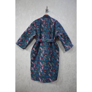 Chaqueta Acolchada de Algodón, Estilo Boho, Reversible, Abrigo Largo para Mujer, Bata Kantha, Ropa India Vintage - Product Image 5