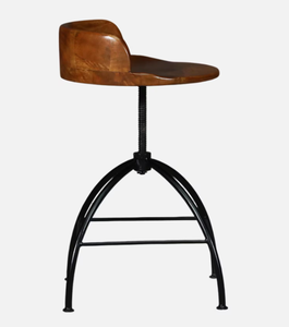 Tabouret de bar moderne en bois et métal, écologique, pour la maison, l'hôtel, l'extérieur, le salon, la chambre à coucher - Product Image 3