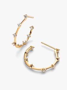 Modernos Pendientes Colgantes de Oro de 18K con Micro Pavé, Joyería de Aniversario de Lujo en Plata de Ley Chapada en Oro - Product Image 2