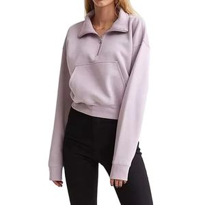 Sudadera Oversize OEM al por mayor con cuello personalizado, tipo jersey, para running y entrenamiento, con cremallera 1/4 o media cremallera - Product Image 6