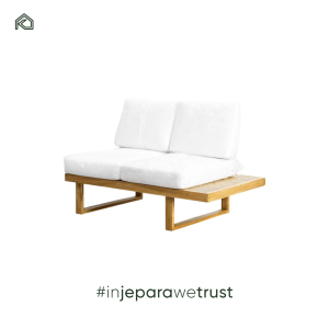 Banco de Patio Moderno de Teca, Muebles de Exterior Impermeables para Jardín, Villa, Piscina, Playa y Resort - Product Image 1