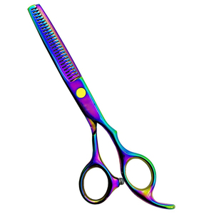 Nouvel arrivage : Ciseaux professionnels à effiler les cheveux, manche en céramique de qualité, lame en acier inoxydable ultra-affûtée, outil de beauté - Product Image 3