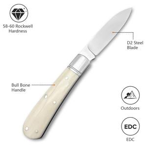 Couteau pliant de camping industriel en acier inoxydable D2 fait main, le plus vendu, avec manche en acier inoxydable, OEM/ODM - Product Image 2