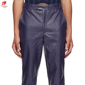 กางเกงหนังผู้ชายมีสไตล์ ดีไซน์ทรงเข้ารูป วัสดุสวมใส่สบายและทนทานสำหรับการสวมใส่ในชีวิตประจำวัน - Product Image 5