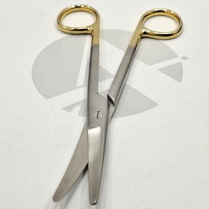 Tijeras Quirúrgicas Curvas Mayo de 9 Pulgadas de Acero Inoxidable T/C con Mango Dorado de Carburo de Tungsteno, Instrumento Médico Reutilizable - Product Image 1