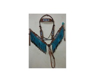 Meilleure qualité 100% cuir de vache sur mesure ensemble équestre peint à la main Western Headstall fantaisie licou poitrine Durable cheval bride