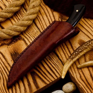 Couteau de chasse et de camping haut de gamme à lame fixe en acier Damas, fait main, manche en bois, service OEM, garantie 3 ans pour les marchés des États-Unis et d'Europe - Product Image 5
