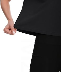 Custom Women Black Color Workout <b>Crop</b> <b>Top</b> Short Sleeve Knitted T-Shirt Casual Wear - Product Image 3