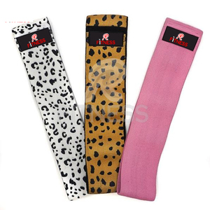Bandas de resistencia para glúteos con estampado de leopardo, bandas de tela para entrenamiento de sentadillas para mujeres, bandas de tela antideslizantes para glúteos. - Product Image 1
