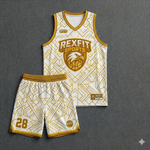 ชุดยูนิฟอร์มบาสเก็ตบอลคุณภาพสูง REXFIT SPORTS สำหรับผู้ใหญ่ แบบสั่งทำ ผ้าโพลีเอสเตอร์ 100% น้ำหนักเบา แห้งเร็ว ชุดเสื้อและกางเกงขาสั้น - Product Image 6