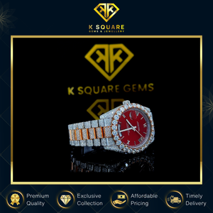 Nouvelle montre de luxe de haute qualité, automatique, à quartz, résistante à l'eau, en acier inoxydable, avec verre saphir et bracelet en diamants moissanite - Product Image 2