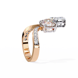 Anillo de Compromiso Clásico con Diamante Cultivado en Laboratorio de 3 Quilates, Corte Pera, Oro de 10k, 14k, 18k, Certificado IGI, Diamante VS DEF para Aniversario o Boda - Product Image 5