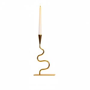 Fancy Design Table Decorative Pillar Candle <b>Holders</b> Set Of 2 High Gold Finished Portable <b>Candlestick</b> Display <b>Brass</b> Candle Stand - Product Image 4