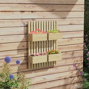 Jardinière murale robuste en bois pour extérieur avec treillis, style classique, potager surélevé pour plantes grimpantes, hauteur réglable - Product Image 2