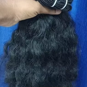 Extensions de cheveux humains Remy indiens bouclés noirs de qualité supérieure, double trame, longue durée, volumineuses, faciles à coiffer, toutes couleurs, décolorables - Product Image 1