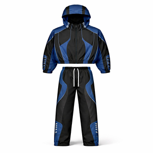 Ensembles coupe-vent unisexes personnalisés 2026 – Survêtements d'hiver color block légers en nylon imperméable et respirant - Product Image 2