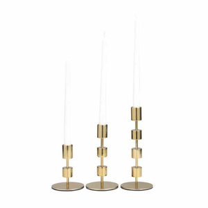 Vente en gros de porte-bougie abstrait artisanal en aluminium doré |   Support de bougie flottant moderne pour la décoration de la maison et des hôtels - Product Image 2