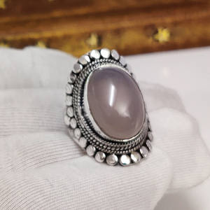 Natural Rose <b>Quartz</b> <b>Ring</b> Handmade Gemstone Jewelry Healing Crystal Statement <b>Ring</b> Unique Gift - Product Image 4