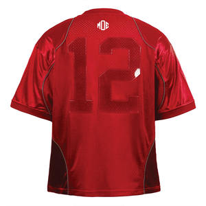 Camiseta de Fútbol Americano para Hombre de Calidad Premium con Paneles de Malla Transpirable, Estilo Urbano Oversize, Detalle de Costura en Contraste, OEM Personalizado al por Mayor - Product Image 4