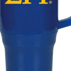 40oz Insulated Tumbler Greek Inspired Stainless Steel Travel Cup with Handle Lid and Straw Large Capacity Reusable Hot Cold - Product Image 4