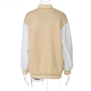 Chaqueta Varsity Personalizada de Alta Calidad para Mujer al por Mayor, con Cuello Alto, Impermeable, Resistente al Viento, Transpirable, con Diseño de Logotipo Personalizado - Product Image 2