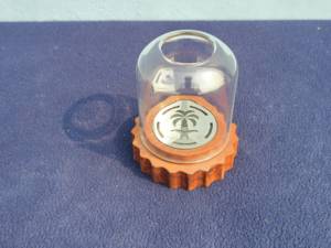 Quemador de Incienso con Base de Madera y Cúpula de Vidrio para Aromaterapia - Product Image 2