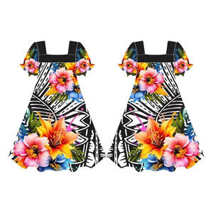 Micronesian Dress Plus Size Women Customized Mumu Dress Mumu Hawaiian Flower Print Mumu Dresses - Product Image 1