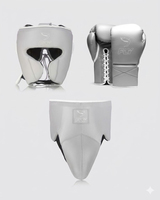 Ensemble de gants de boxe MMA personnalisés en cuir véritable, imperméables et anti-UV, pour l'entraînement au kickboxing