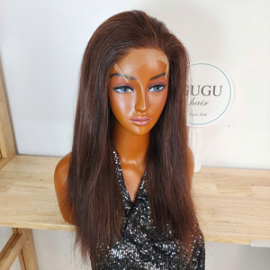 Perruques de cheveux humains naturels vierges vietnamiens de 20 pouces, couleur naturelle, lisses, double épaisseur, longues, fournisseur Vietnamien - Product Image 2