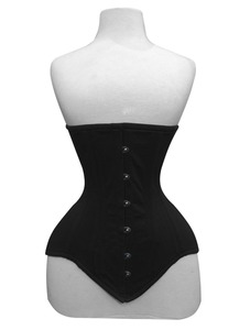 Women's Goth <b>Punk</b> Plus-Size Zipper Leather Lace Corset Hip Enhancer Shapewear Satin Fabric Quick Dry Firm Control Seamless - Product Image 1